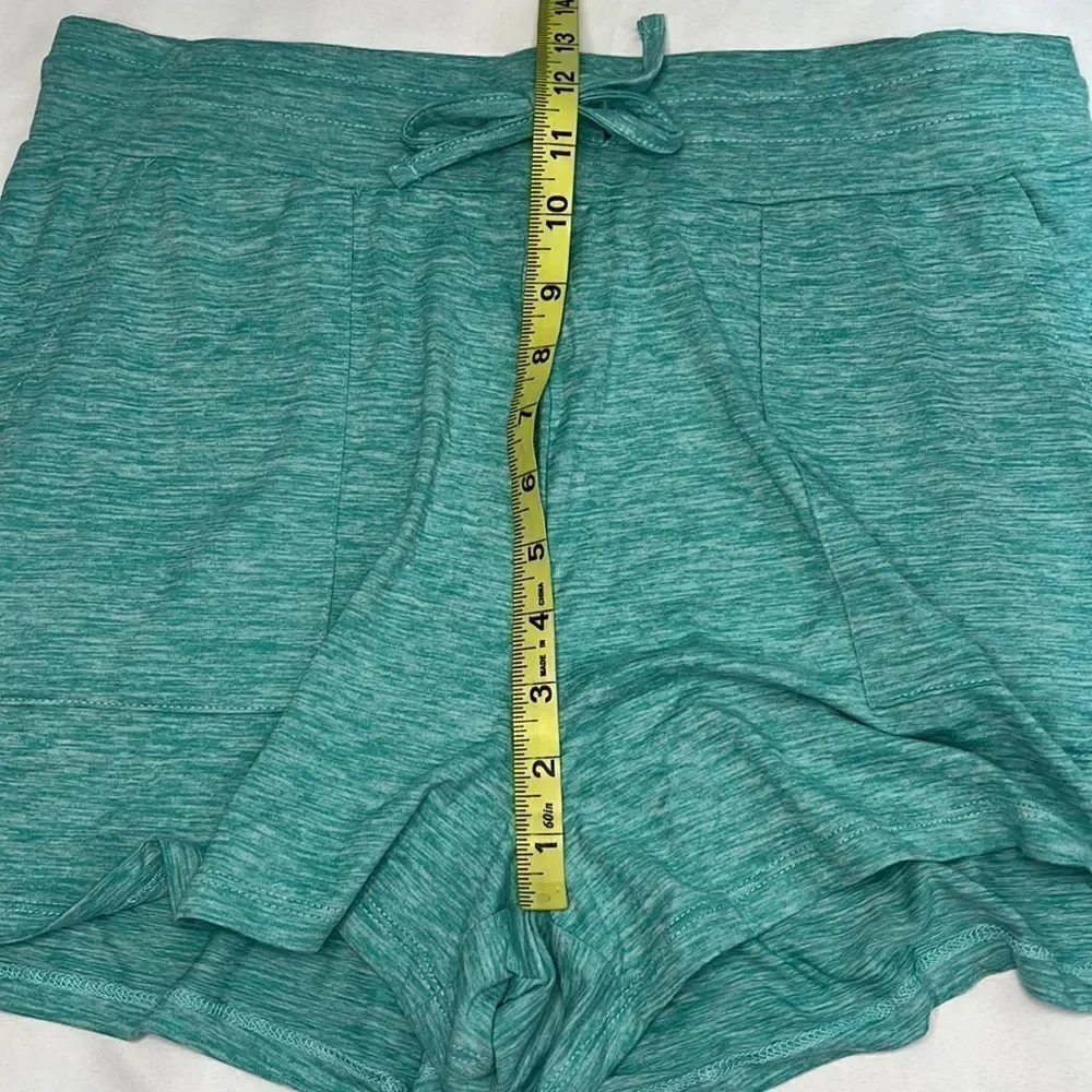 H Halston Studio Women’s Lagoon Space Dye Lounge Shorts Size Medium